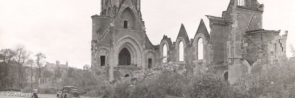 St. Johannis Kirche nach der Zerstörung